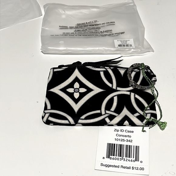 🖤NWT NEW Vera Bradley Zip Card Case Wristlet Wallet Concerto B&W Design Style🖤 - Picture 9 of 10